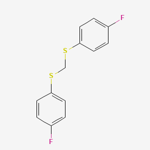 molecular formula C13H10F2S2 B13697692 Bis[(4-fluorophenyl)thio]methane CAS No. 370-82-1
