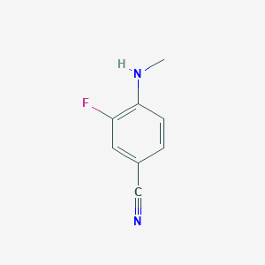 molecular formula C8H7FN2 B1369777 3-Fluoro-4-(methylamino)benzonitrile CAS No. 1157057-81-2