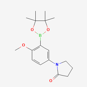 molecular formula C17H24BNO4 B13697898 2-Methoxy-5-(2-oxo-1-pyrrolidinyl)phenylboronic Acid Pinacol Ester 