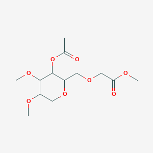 molecular formula C13H22O8 B136979 Methyl 2-[(3-acetyloxy-4,5-dimethoxyoxan-2-yl)methoxy]acetate CAS No. 134121-14-5