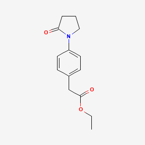 molecular formula C14H17NO3 B1369795 Ethyl[4-(2-oxopyrrolidin-1-yl)phenyl]acetate 