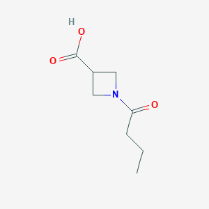 molecular formula C8H13NO3 B1369802 1-Butyrylazetidine-3-carboxylic acid 