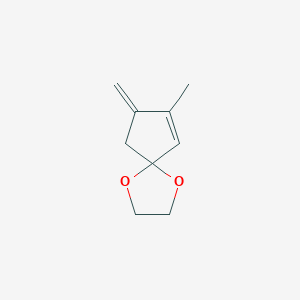 molecular formula C9H12O2 B136981 8-Methyl-7-methylidene-1,4-dioxaspiro[4.4]non-8-ene CAS No. 125404-51-5