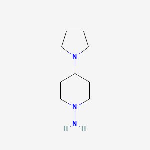 molecular formula C9H19N3 B1369814 4-(Pyrrolidin-1-yl)piperidin-1-amine 