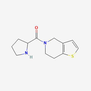 molecular formula C12H16N2OS B1369823 2-{4H,5H,6H,7H-thieno[3,2-c]pyridine-5-carbonyl}pyrrolidine 