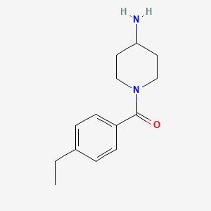 molecular formula C14H20N2O B1369834 1-(4-Ethylbenzoyl)piperidin-4-amine 