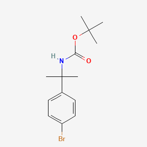 molecular formula C14H20BrNO2 B1369847 tert-Butyl 2-(4-bromophenyl)propan-2-ylcarbamate CAS No. 214973-83-8