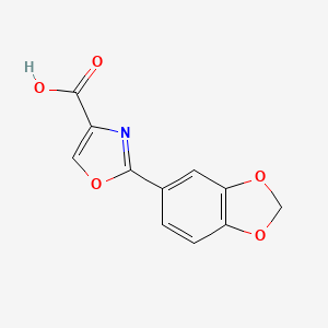 molecular formula C11H7NO5 B1369848 2-Benzo[1,3]dioxol-5-YL-oxazole-4-carboxylic acid CAS No. 885273-88-1
