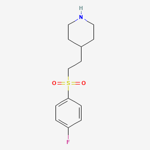 molecular formula C13H18FNO2S B1369850 4-[2-(4-Fluorophenylsulphonyl)ethyl]piperidine 