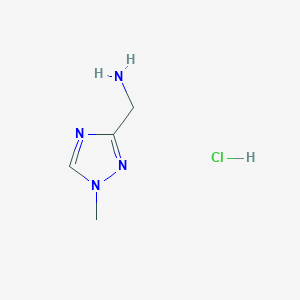 molecular formula C4H9ClN4 B1369851 (1-methyl-1H-1,2,4-triazol-3-yl)methanamine hydrochloride CAS No. 215871-44-6