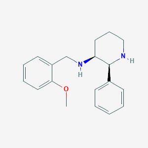 molecular formula C19H24N2O B136986 3-Piperidinamine, N-[(2-methoxyphenyl)methyl]-2-phenyl-, (2S,3S)- CAS No. 136982-36-0