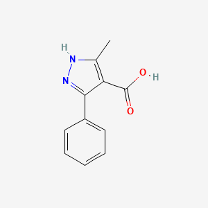 molecular formula C11H10N2O2 B1369862 3-METHYL-5-PHENYL-1H-PYRAZOLE-4-CARBOXYLIC ACID CAS No. 54952-71-5