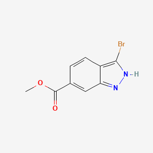 molecular formula C9H7BrN2O2 B1369873 methyl 3-bromo-1H-indazole-6-carboxylate CAS No. 192945-56-5