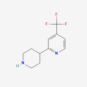 molecular formula C11H13F3N2 B1369879 2-(Piperidin-4-yl)-4-(trifluoromethyl)pyridine 