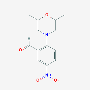 2-(2,6-Dimethylmorpholin-4-yl)-5-nitrobenzaldehyde
