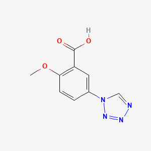 molecular formula C9H8N4O3 B1369902 2-methoxy-5-(1H-tetrazol-1-yl)benzoic acid 