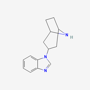 molecular formula C14H17N3 B1369906 1-(8-氮杂双环[3.2.1]辛-3-基）苯并咪唑 CAS No. 1009075-42-6