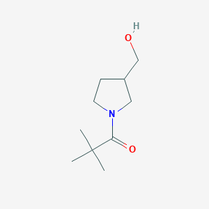 molecular formula C10H19NO2 B1369909 1-[3-(Hydroxymethyl)pyrrolidin-1-yl]-2,2-dimethylpropan-1-one 