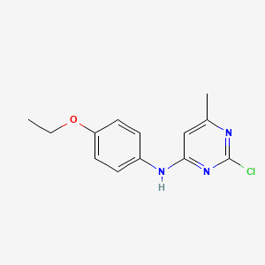 molecular formula C13H14ClN3O B1369913 (2-Chloro-6-methyl-pyrimidin-4-yl)-(4-ethoxy-phenyl)-amine CAS No. 917747-71-8