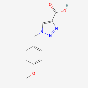 molecular formula C11H11N3O3 B1369915 1-(4-methoxybenzyl)-1H-1,2,3-triazole-4-carboxylic acid CAS No. 4916-13-6