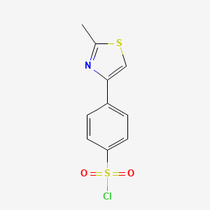 molecular formula C10H8ClNO2S2 B1369919 4-(2-甲基-1,3-噻唑-4-基)苯磺酰氯 CAS No. 852180-73-5