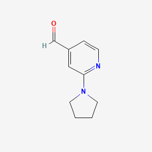 molecular formula C10H12N2O B1369922 2-(Pyrrolidin-1-yl)isonicotinaldehyde CAS No. 898289-23-1