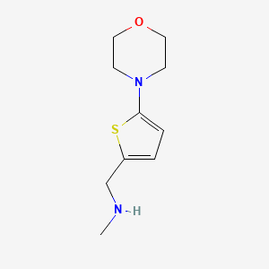 molecular formula C10H16N2OS B1369923 N-methyl-N-[(5-morpholin-4-ylthien-2-yl)methyl]amine CAS No. 879896-62-5