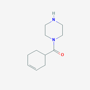 molecular formula C11H18N2O B1369938 1-(Cyclohex-3-ene-1-carbonyl)piperazine 