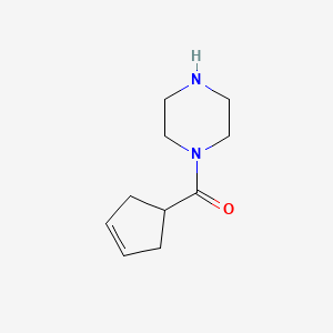 molecular formula C10H16N2O B1369939 1-(Cyclopent-3-ene-1-carbonyl)piperazine 