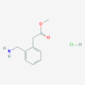 molecular formula C10H14ClNO2 B1369941 Methyl 2-[2-(aminomethyl)phenyl]acetate hydrochloride CAS No. 208124-61-2