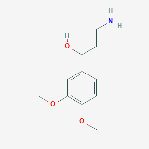 molecular formula C11H17NO3 B1369943 3-Amino-1-(3,4-dimethoxyphenyl)propan-1-ol 