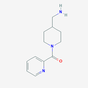 molecular formula C12H17N3O B1369952 4-(Aminomethyl)-1-(2-pyridylcarbonyl)piperidine 