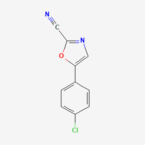 molecular formula C10H5ClN2O B1369983 5-(4-Chlorophenyl)oxazole-2-carbonitrile 