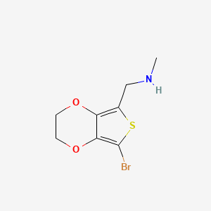 molecular formula C8H10BrNO2S B1369984 N-Methyl-(7-bromo-2,3-dihydrothieno[3,4-b][1,4]dioxin-5-yl)methylamine CAS No. 886851-54-3