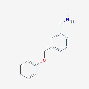 molecular formula C15H17NO B1369985 N-methyl-3-(phenoxymethyl)benzylamine CAS No. 910037-24-0