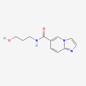 molecular formula C11H13N3O2 B1369990 N-(3-Hydroxypropyl)imidazo[1,2-a]pyridine-6-carboxamide CAS No. 937601-93-9
