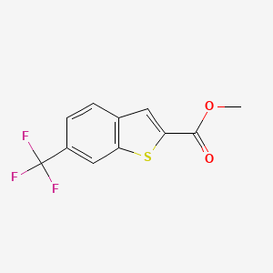 molecular formula C11H7F3O2S B1369994 Methyl 6-(trifluoromethyl)-1-benzothiophene-2-carboxylate CAS No. 863118-41-6