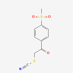 molecular formula C10H9NO3S2 B1369995 2-[4-(Methylsulfonyl)phenyl]-2-oxoethyl thiocyanate CAS No. 937602-21-6