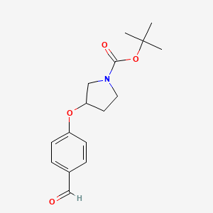 4-(1-tert-Butoxycarbonylpyrrolidin-3-yloxy)benzaldehyde