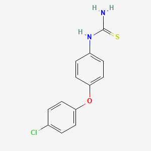 molecular formula C13H11ClN2OS B1370002 Amino{[4-(4-chlorophenoxy)phenyl]amino}methane-1-thione 