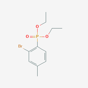 molecular formula C11H16BrO3P B13700132 Diethyl (2-Bromo-4-methylphenyl)phosphonate CAS No. 1615710-02-5