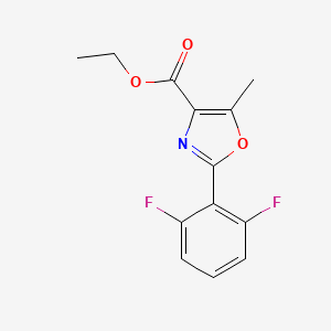molecular formula C13H11F2NO3 B13700275 Ethyl 2-(2,6-Difluorophenyl)-5-methyloxazole-4-carboxylate 