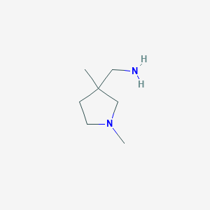 molecular formula C7H16N2 B1370096 (1,3-Dimethylpyrrolidin-3-yl)methanamine CAS No. 912771-31-4
