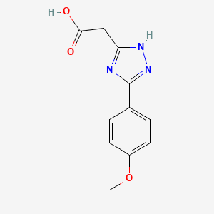 2-(3-(4-methoxyphenyl)-1H-1,2,4-triazol-5-yl)acetic acid