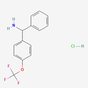 Phenyl-[4-(trifluoromethoxy)phenyl]methanamine;hydrochloride