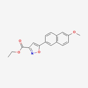 molecular formula C17H15NO4 B13701700 Ethyl 5-(6-methoxy-2-naphthyl)isoxazole-3-carboxylate 
