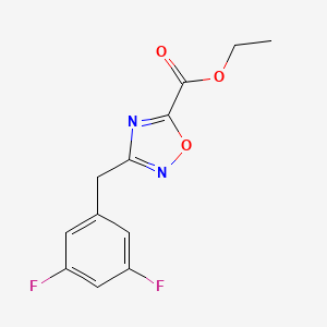 molecular formula C12H10F2N2O3 B13701765 Ethyl 3-(3,5-difluorobenzyl)-1,2,4-oxadiazole-5-carboxylate 