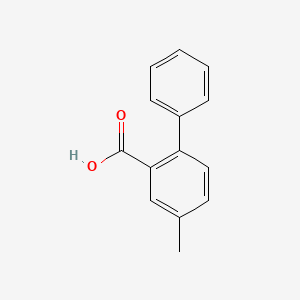 molecular formula C14H12O2 B1370180 5-Methyl-2-phenylbenzoic acid CAS No. 2840-46-2