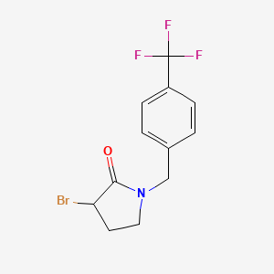 3-Bromo-1-(4-(trifluoromethyl)benzyl)pyrrolidin-2-one