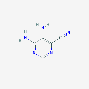 molecular formula C5H5N5 B13702054 5,6-Diaminopyrimidine-4-carbonitrile 